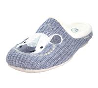 Gomus 2705 - Zapatillas De Estar por Casa Juveniles con Animales Bordados Leon Y Rinoceronte - 38, Azul