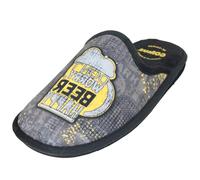 Gomus 6628 - Zapatillas De Estar por Casa Home Chico Especial Parquet Don't Worry Beer Happy Cerveza - 42, Negro