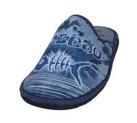 Gomus 697 - Zapatillas De Estar por Casa para Chico Verano Azules con Dibujo De Chao Pescao Suela Especial Parquet - 43, Azul Marino