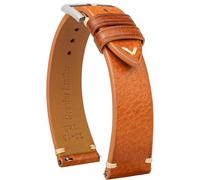 Gomvadr Correa de piel de liberación rápida, correa de reloj de piel de becerro italiana, correa de repuesto para hombres y mujeres, 16, 18, 19, 20, 21, 22 mm, 21mm, Cuero, Sin gemas