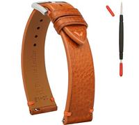 Gomvadr Correa de reloj de cuero de liberación rápida, correas de reloj de cuero de grano superior, correa de repuesto italiana de piel de becerro para hombres y mujeres, 16 mm, 18 mm, 19 mm, 20 mm