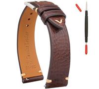 Gomvadr Correa de reloj de cuero de liberación rápida, correas de reloj de cuero de grano superior de cera de aceite, correa de repuesto para hombres y mujeres, 16 mm, 18 mm, 19 mm, 20 mm, 21 mm, 22