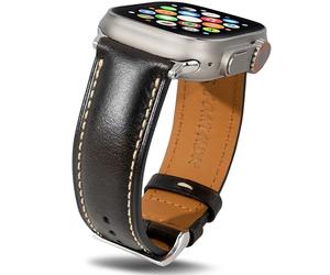 Gomvadr Correas de cuero compatibles con Apple Watch Band de 38 mm, 40 mm, 41 mm, 42 mm, 44 mm, 45 mm, 49 mm, correa de cuero curtido con aceite encerado para hombres y mujeres, iWatch Ultra 2/1 SE