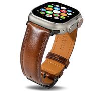 Gomvadr Correas de cuero vintage compatibles con Apple Watch Band de 38 mm, 40 mm, 41 mm, 42 mm, 44 mm, 45 mm, 49 mm, correa de cuero curtido con aceite encerado para hombres y mujeres, iWatch Ultra