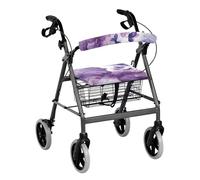 Gomyblomy Funda para asiento y respaldo de mármol morado extraíble y lavable, con estampado de mariposa, accesorios para personas mayores y adultos