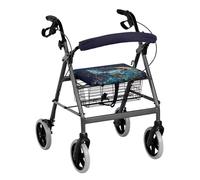 Gomyblomy Moon Butterfly - Juego de fundas de asiento y respaldo para andador con ruedas y mariposas, accesorios para personas mayores, fundas universales suaves para asiento de andador, lavables