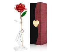Gomyhom Rosa, Regalos Mujer 24K Chapado en Oro Real de la Flor Estabilizada Ideas de Regalo para el Día de San Valentín, Cumpleaños, Día de la Mujer, Día de la Madre, Aniversario, Navidad, Boda