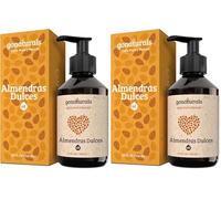 GoNaturals® Aceite de Almendras Dulces, 250ml - 100% Puro, Natural y Prensado en Frío - Aceite Corporal Hidratante Para Piel, Cabello, Uñas y Antiestrias Embarazo (Paquete de 2)