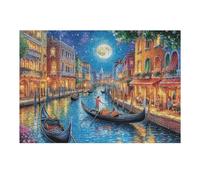 Góndola de Canal de Venecia Campo Naturaleza Salvaje Puzzles 300 Piezas Construir Maquetas Rompecabezas para Adultos Desafío Intelectual Juguete Educativo 3D Moderno 300 PCS