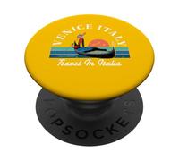 Gondolero Góndola Venecia Italia Vintage 70s 80s Estilo PopSockets PopGrip Adhesivo