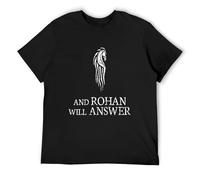 Gondor Calls for Aid And Rohan Will Answer Fitted Camiseta Graphic Printed Tee Shirt Mens Black Shirt, Negro , S