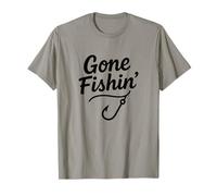Gone Fishin' Funny Fishing Hook Shirt Hombres Mujeres Niños Pescadores Camiseta