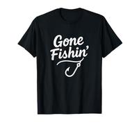 Gone Fishin' Funny Fishing Hook Shirt Hombres Mujeres Niños Pescadores Camiseta