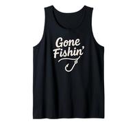 Gone Fishin' Funny Fishing Hook Shirt Hombres Mujeres Niños Pescadores Camiseta sin Mangas