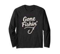 Gone Fishin' Funny Fishing Hook Shirt Hombres Mujeres Niños Pescadores Manga Larga