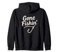 Gone Fishin' Funny Fishing Hook Shirt Hombres Mujeres Niños Pescadores Sudadera con Capucha