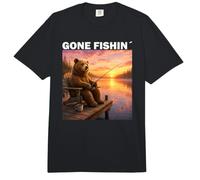 Gone Fishin Pesca Divertida Amante de la Pesca Camiseta Comfort Colors Adult Heavyweight T-Shirt