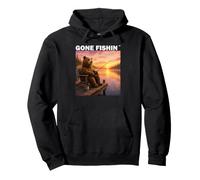 Gone Fishin Pesca Divertida Amante de la Pesca Camiseta Sudadera con Capucha