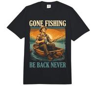 Gone Fishing Be Back Never Angler Comfort Colors Adult Heavyweight T-Shirt