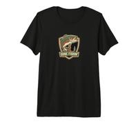 Gone for Fishin' Vintage Bass Jump Angler Retro Lake Life Camiseta Premium