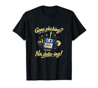 Gone Phishing No Data-ing Data Science Juego de Palabras de Pesca Camiseta