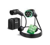 GONEO Cable de Carga Tipo 2 22kW 32A 10M, Modo 3 Cable Carga Para Coche Eléctrico con Bolsa,IP54 Impermeable,Compatible con Tesla,Kia,BYD,Renault,MG,Volkswagen,etc