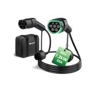 GONEO Cable de Carga Tipo 2 7,2kW 32A 10M, Modo 3 Cable Carga Para Coche Eléctrico con Bolsa,IP54 Impermeable,Compatible con Tesla,Kia,BYD,Renault,MG,Volkswagen,etc