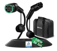 GONEO Cable de Carga Tipo 2 7,2kW 7M 32A Tipo 2 1 Fase Modo 3 para Coche E EV/PHEV Tipo 2 a Tipo 2/CSS2 EV Cable de Carga con Bolsa de Transporte