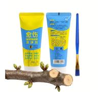 Gonetre 100 g de pasta de injerto de bonsái, agente curativo de heridas vegetales con cepillo de poda, sellador de heridas de árbol, cera de injerto para bonsái, rosales y árboles frutales