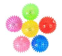 Gonetre 1pc Color Aleatorio, PVC Pet Puppy Led Ball Light Up Flashing Play Juguete Chasing Bounce Spiky Ball para Perros Tamaño de Color Al Azar S L L (6.5cm / 2.56in, 1pc, Aleatorio)