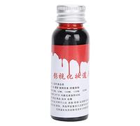 Gonetre 30 Ml Fake Blood Halloween Make Up Party Diy Cosplay Etapa de Rendimiento de la Herramienta de Maquillaje de Sangre Falsa Lavable para Ropa, Zombie, Vampiro Cosplay & Dress (Sangre vieja)