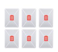 Gonetre 6 Piezas de Plástico Reina de la Jaula de Abejas Herramienta de Apicultura Cuadrada de Hebilla Cuadrada de Malla Segura para la Red de Malla de Enjambre Artificial del Material