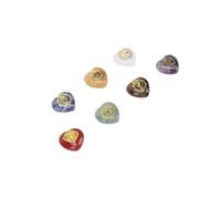Gonetre 7 Piedras de Runa de Cristal con Letras Doradas, Juego de Piedras Naturales para Meditación de Yoga, Decoración del Hogar