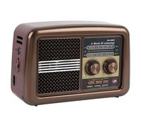 Gonetre Altavoz Portátil Am FM SW Altavoz Completo Banda Completa Antena Retráctil Compact de Diseño Correa para Acampar Al Aire Libre Material de ABS (Enchufe de la UE)