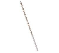 Gonetre Broca Helicoidal HSS Extralarga de 4 Mm y 160 Mm, Vástago Recto con Ranuras Fresadas para Madera, Aluminio, Plástico, Bloques, Mampostería y Hormigón
