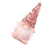 Gonetre Decoración de Muñecas de Gnomo sin Rostro, Adornos Navideños de Moda, Decoración de Buena Suerte y Alegría para del Hogar, Estantería, Alféizar de Ventana, No Tejido, (Rosa)