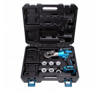Gonetre Engarzadora Hidráulica Eléctrica, Herramienta de Terminal de Cable Inalámbrica 90KN con 12 Matrices Hexagonales de 10-300 mm² para BL1815 BL1820 BL1830 BL1840 BL1850 BL1860 BL1845