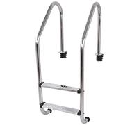 Gonetre Escalera para Piscina Escalera Móvil Antideslizante de Acero | Soporte para Cubierta de Acero Inoxidable 304, 50,8 X 23,2 Pulgadas, para Piscinas Enterradas y Elevadas de hasta 3,9 Pies