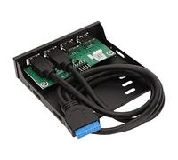 Gonetre Hub USB3.0 de 3,5 Pulgadas Panel Frontal Hub USB Hub USB3.0 de Panel Frontal de 3,5 Pulgadas Adaptador de Soporte Combinado Interno de 4 Puertos de Alta Velocidad para PC de