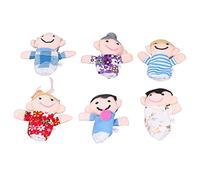 Gonetre Juego de Marionetas de Dedo de Felpa para Familia, Accesorios para Contar Historias, Profesor, , Hogar, Escuela, Terapia de Guardería, 6 uds.