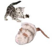 Gonetre Juguete de Gato de Felpa para Gatos Interiores, Juguete de Persecución de Gatos Eléctricos Interactivos, Juguete de Gato Chillido de Ansiedad Suave de (Ratón)
