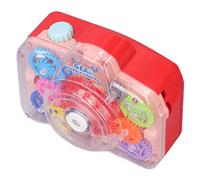 Gonetre Juguete para Hacer Burbujas para Niños, Engranajes Coloridos, Forma de Cámara, Luz Eléctrica, Máquina de Burbujas, Juego Al Aire Libre