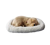 Gonetre Juguete realista de gato durmiendo, muñeca de peluche con simulación de respiración, suave, compañero realista para niños, decoración del hogar, material de lana artificial (perro labrador)