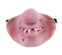 Gonetre Máscaras de Halloween Funny Funny Comunor Transportable Látex Medio Face Mask Mask para Bar Dance Fiesta Celebración Halloween Multicolor 15x14cm (A)