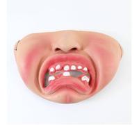 Gonetre Máscaras de Halloween Funny Funny Comunor Transportable Látex Medio Face Mask Mask para Bar Dance Fiesta Celebración Halloween Multicolor 15x14cm (F)