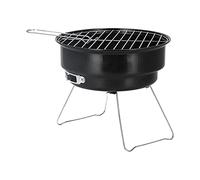 Gonetre Mini Redondo de la Parrilla del Carbón con Diseño Portátil del | Trípode Plegable Ligero, Redes para Asar Antiadherentes Cromadas, Adecuado para Acampar, Picnic, Cocina Casera
