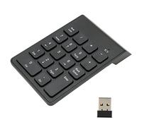 Gonetre Mini teclado numérico inalámbrico, teclado numérico inalámbrico de 2,4 g, teclas de chocolate, Plug and Play, 18 teclas, teclado numérico para contador bancario