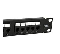 Gonetre Panel de conexi¨®n Cat3. Panel de conexi¨®n de Montaje en Rack. Panel de conexi¨®n de Red Rj11 a trav¨¦s del acoplador. 25 Puertos. antiinterferencia. Chapado en Oro. Panel de