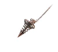 Gonetre Péndulo Espiritual de Metal, Herramienta de Adivinación para Curación de Energía, Equilibrio de Chakras, Péndulo de Radiestesia, Hecho de Cadena de Metal Duradero, Longitud de 7 (Bronce)