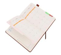 Gonetre Planificador Diario 2026, 5,71x8,46 Pulgadas, 200 Hojas, 400 Páginas, Cubierta de Cuero PU, Libro de Citas por Hora con Banda Elástica, Lazo para Bolígrafo para Programación Diaria